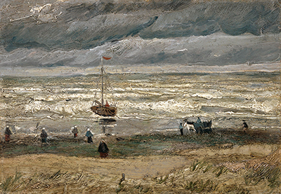 Strand von Scheveningen bei stürmischen Wetter Vincent van Gogh